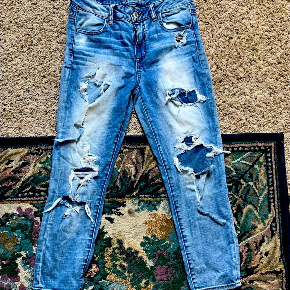 Sz. 8 American Eagle high rise jegging crop